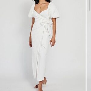 Ivory Wrap Dress